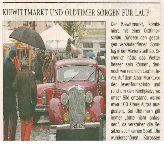 Kiewittmarkt und Oldtimer sorgen für Lauf