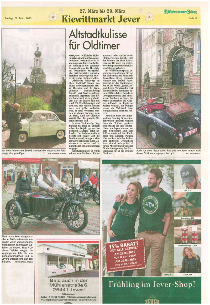 Beilage Wilhelmshavener-Zeitung zum Kiewittmarkt 2015 in Jever - Seite 3 von 3